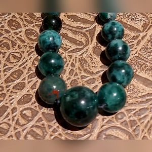 Genuine Moss Agate Necklace 22"